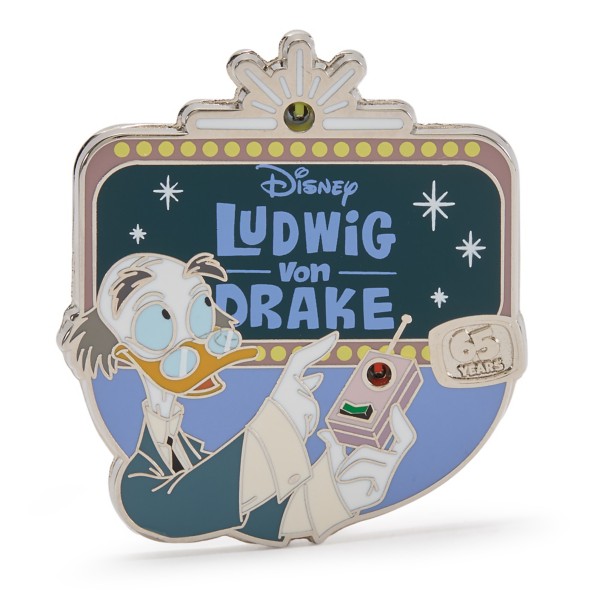 Ludwig Von Drake 65th Anniversary Light Up Pin Walt Disneys Wonderful World of Color Limited Release, limited release Disney pin, Disney Store product photograph