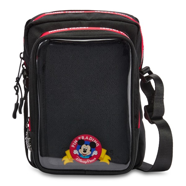 Mickey Mouse Disney Parks Pin Trading Sling Bag, Mickey and Friends collectible pin, Disney Store product photograph