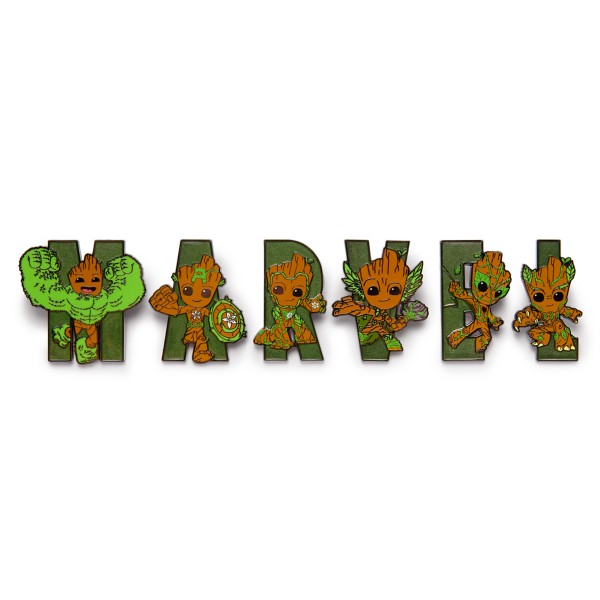 Groot Marvels Avengers Mystery Pin Blind Pack 1 pc. Limited Release, limited release Disney pin, Disney Store product photograph
