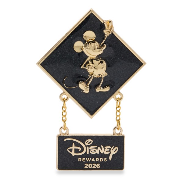 Mickey Mouse Dangler Pin Disney Rewards 2026 Disney Visa Cardmember Exclusive Limited Release, Mickey and Friends collectible pin, limited release Disney pin, Disney Store product photograph