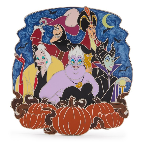 Disney Villains Jumbo Halloween Pin Limited Edition, limited edition Disney pin, Disney Store product photograph