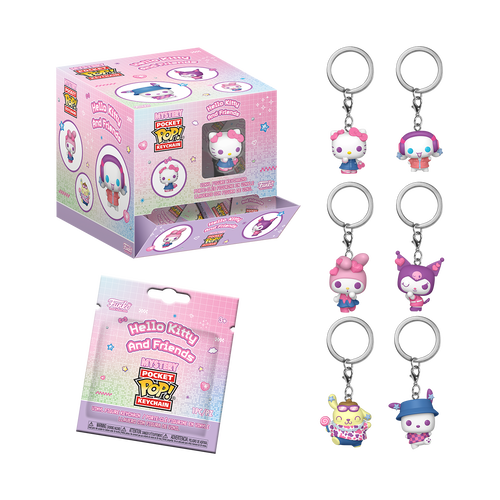 Mystery Pop! Keychain Hello Kitty & Friends Y2K Digital Dream, Sanrio Mystery Pop! Keychain vinyl figure, Funko product render