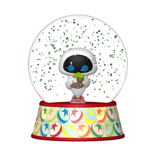Eve Mini Glitter Globe, Pixar Mini Glitter Globe vinyl figure, Funko product render