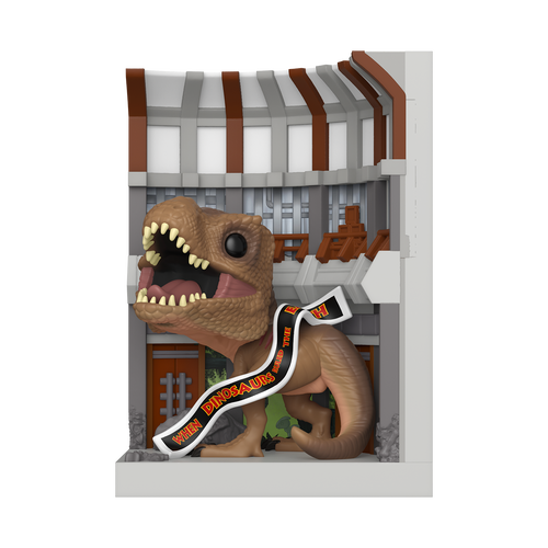 Pop! Nooks T. Rex in Visitor Center, Jurassic Park Pop! Nooks vinyl figure, Funko product render