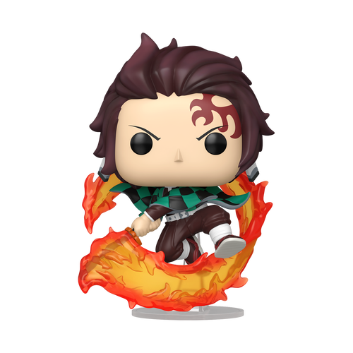 Pop! Tanjiro Kamado with Flaming Sword, Demon Slayer Pop! vinyl figure, Funko product render