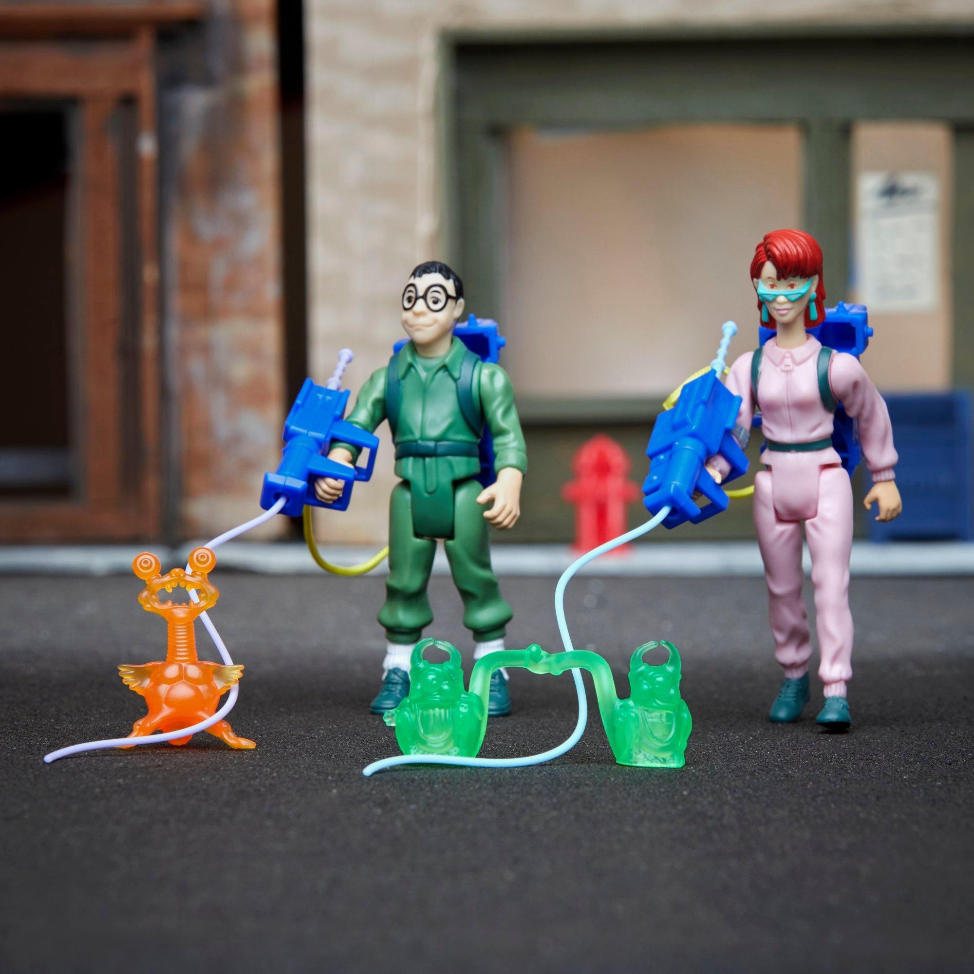 The Real Ghostbusters Kenner Classics Janine Melnitz and Louis Tully 40th Anniversary Set, hasbro pulse exclusive, Hasbro Pulse product photograph