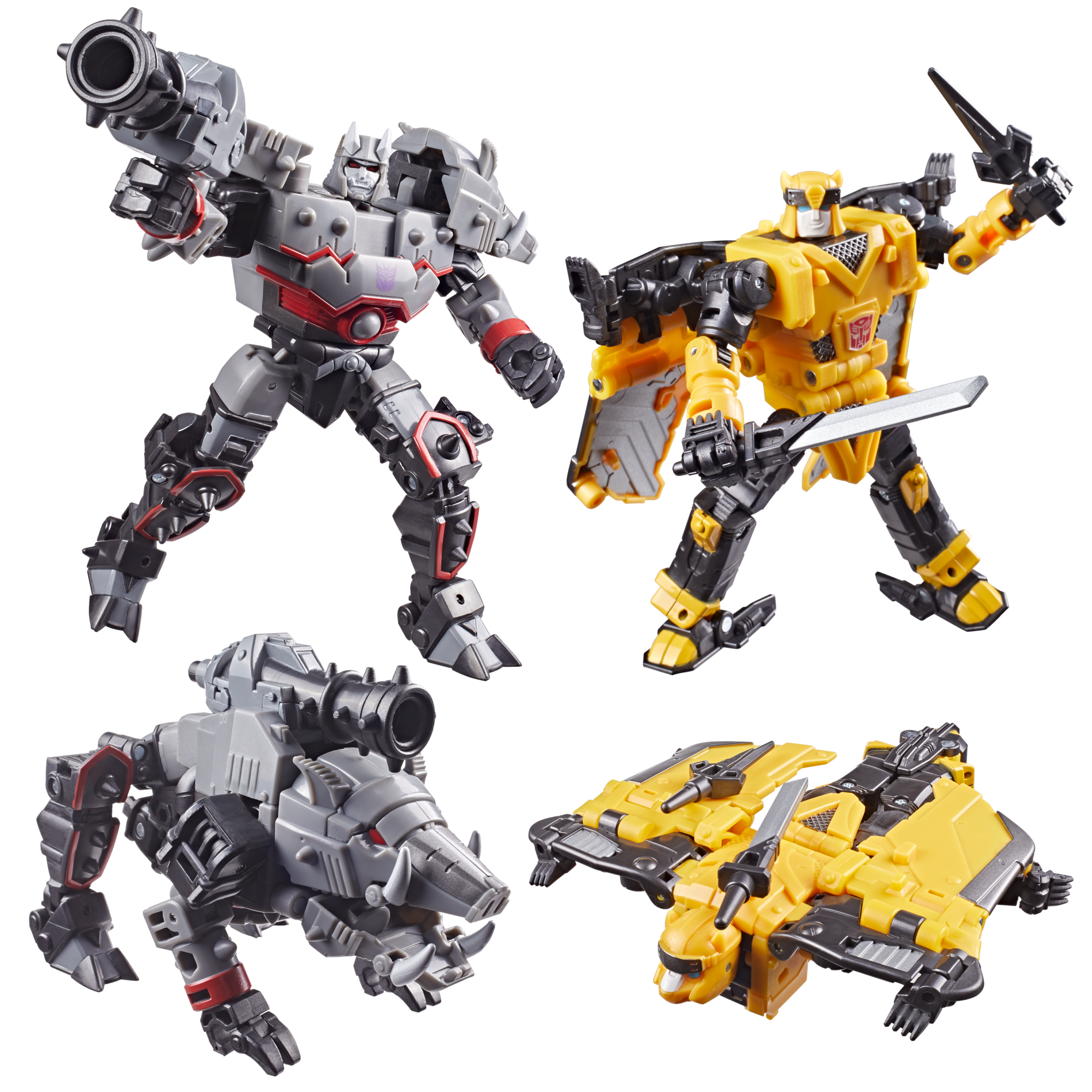 Transformers Timelines Megatron and Bumblebee, hasbro pulse exclusive, Hasbro Pulse product photograph