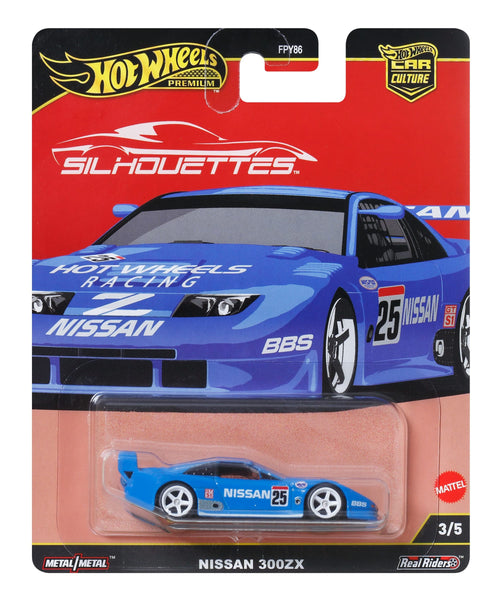 Hot Wheels Premium Car Culture Silhouettes Nissan300Zx Imsa Gts 1:64 Scale Collectible Toy Vehicle, Hot Wheels product photograph published by Mattel