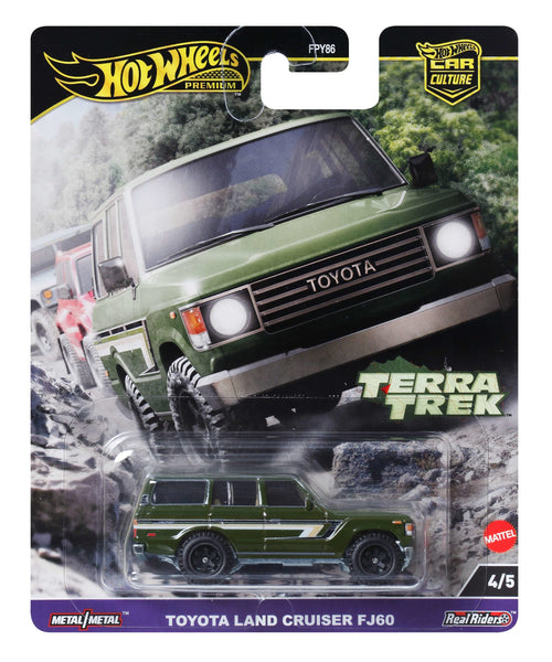 Hot Wheels Premium Car Culture Terra Trek Toyota Landcruiser Fj60 1:64 Scale Collectible Toy Vehicle, Hot Wheels product photograph published by Mattel