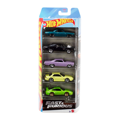Hot Wheels Fast & Furious 5-Pack, Set Of 5 1:64 Scale Die-Cast Toy Race Cars Inspired By & Seen in The Movies, Hot Wheels product photograph published by Mattel