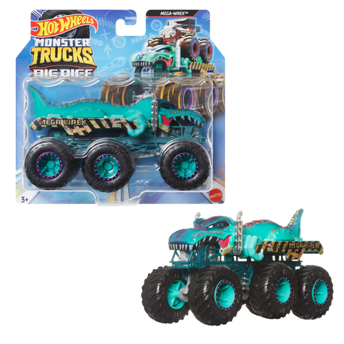 Hot Wheels Monster Trucks Big Rigs, 1:64 Scale Die-Cast Toy Truck With 6 Wheels, Hot Wheels product photograph published by Mattel