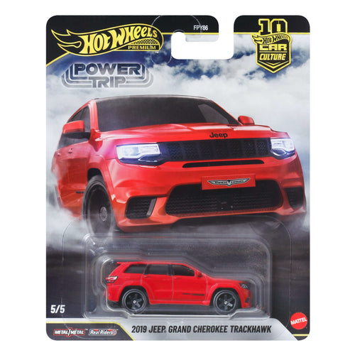 Hot Wheels Car Culture Premium 1:64 Scale Die-Cast Toy Jeep Grand Cherokee Trackhawk, Hot Wheels product photograph published by Mattel