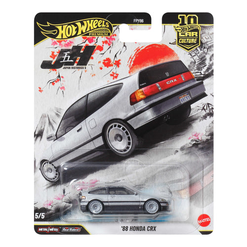 Hot Wheels Car Culture Premium 1:64 Scale Die-Cast Toy ’88 Honda Crx, First-Appearance, Hot Wheels product photograph published by Mattel