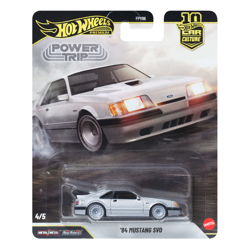 Hot Wheels Car Culture Premium 1:64 Scale Die-Cast Toy ‘84 Mustang Svo, Power Trip, Hot Wheels product photograph published by Mattel
