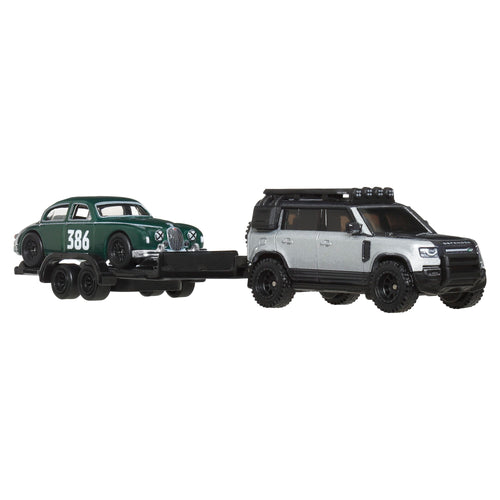 Hot Wheels Team Transport Truck & Race Vehicle, Mattel Creations product photograph