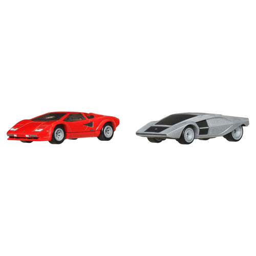 Hot Wheels Premium Car Culture 2-Pack, Lamborghini Countach LP5000 QV & Lancia Stratos Zero, Mattel Creations product photograph