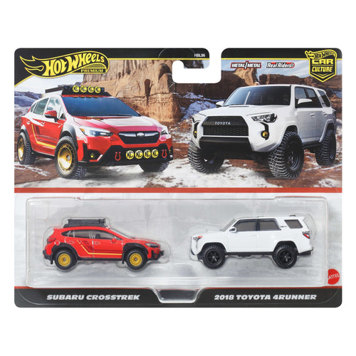 Hot Wheels Premium Car Culture 2-Pack Subaru Crosstrek & 2018 Toyota 4Runner, Mattel Creations product photograph