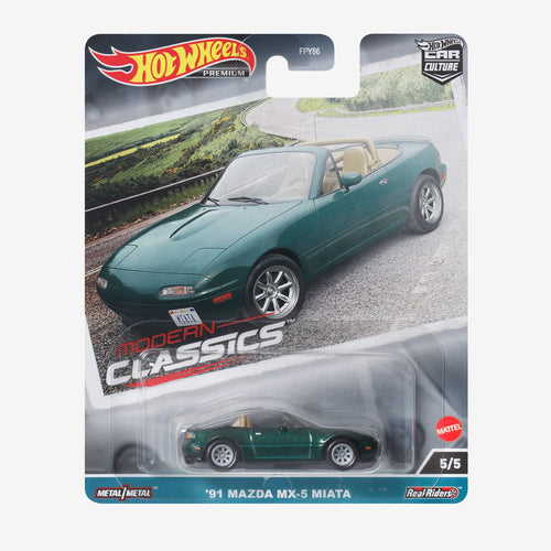 Hot Wheels Premium Car Culture Modern Classics '91 Mazda MX-5 Miata, Mattel Creations product photograph