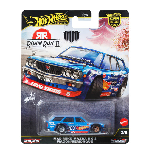 Hot Wheels Premium Car Culture Made Mike Mazda RX-3 Wagon/Remorque, Mattel Creations product photograph