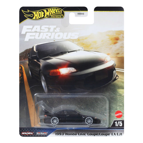 Hot Wheels Premium Fast & Furious 1993 Honda Civic Coupe/Coupe EX EJ1, Mattel Creations product photograph