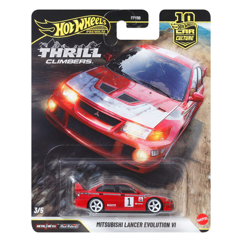Hot Wheels Premium Car Culture Thrill Climber Mitsubishi Lancer Evolution VI, Hot Wheels product photograph published by Mattel Creations