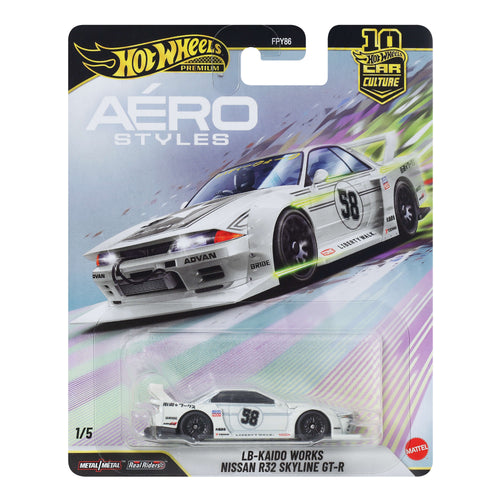 Hot Wheels Premium Car Culture LB-Kaido Works Nissan R32 Skyline GT-R, Mattel Creations product photograph