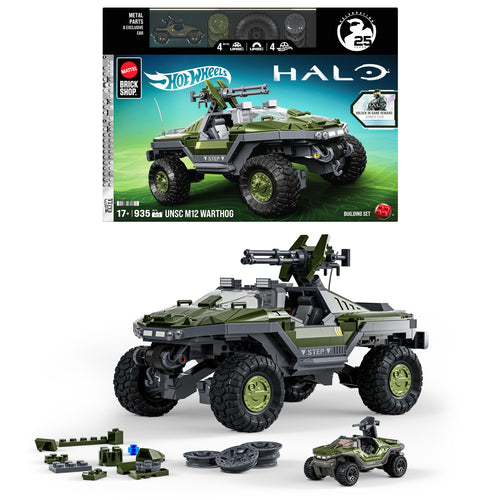 Mattel Brick Shop Hot Wheels Halo UNSC M12 Warthog Building Set, Hot Wheels product photograph published by Mattel Creations