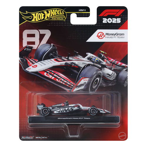 Hot Wheels Premium 2025 Formula 1® MoneyGram Haas Team #87, Mattel Creations product photograph