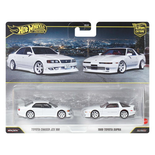Hot Wheels Premium Car Culture 2-Pack Toyota Chaser JZX 100 & 1989 Toyota Supra, Mattel Creations product photograph
