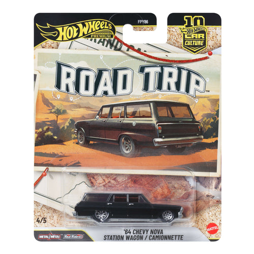Hot Wheels Premium Car Culture Road Trip ’64 Chevy Nova Station Wagon, Mattel Creations product photograph