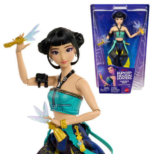 KPop Demon Hunters HUNTR/X Zoey Fashion Doll in Removable Look With Themed Movie Accessories, KPop Demon Hunters product photograph published by Mattel