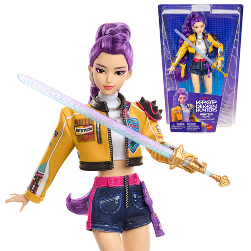 KPop Demon Hunters HUNTR/X Rumi Fashion Doll in Removable Look With Themed Movie Accessories, KPop Demon Hunters product photograph published by Mattel