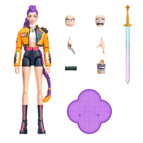 KPop Demon Hunters Huntr/X Rumi 6-Inch Action Figure With Accessories & Swappable Faces & Hands, KPop Demon Hunters product photograph published by Mattel