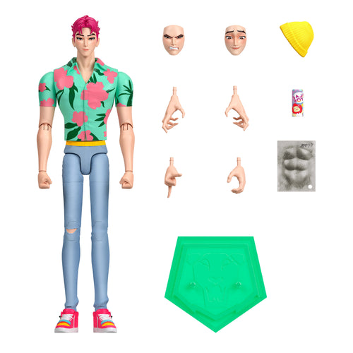 KPop Demon Hunters Saja Boys Abby 6.8-Inch Action Figure With Accessories & Swappable Faces & Hands, KPop Demon Hunters product photograph published by Mattel