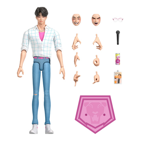 KPop Demon Hunters Saja Boys Jinu 6.7-Inch Action Figure With Accessories & Swappable Faces & Hands, KPop Demon Hunters product photograph published by Mattel
