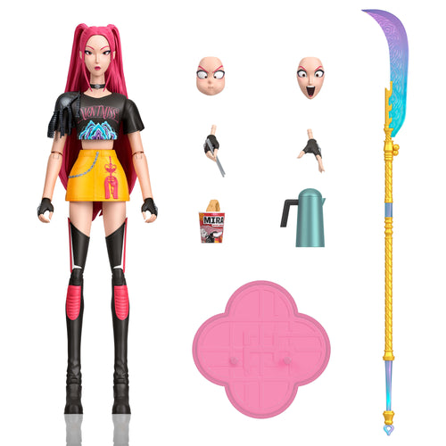 KPop Demon Hunters Huntr/X Mira 6-Inch Action Figure With Accessories & Swappable Faces & Hands, KPop Demon Hunters product photograph published by Mattel