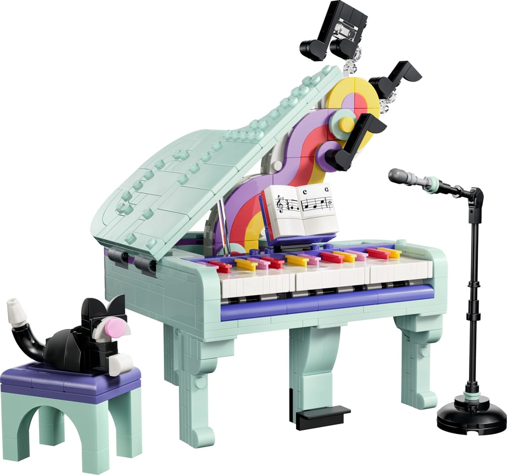 LEGO Creator 3-in-1 set 31392 Music Decor Piano with Cat, 485 pieces, LEGO product photograph