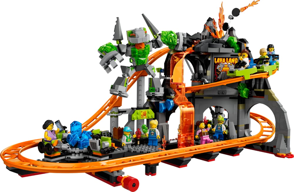 LEGO City set 60501 Lava Land Roller Coaster Park, 1,165 pieces, LEGO product photograph