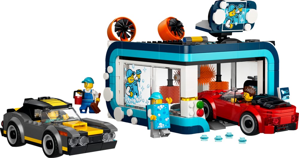 LEGO City set 60497 Drive-Through Car Wash, 583 pieces, LEGO product photograph