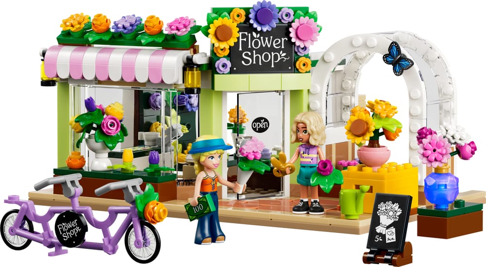 LEGO Friends set 42693 Creative Flower Shop, 377 pieces, LEGO product photograph