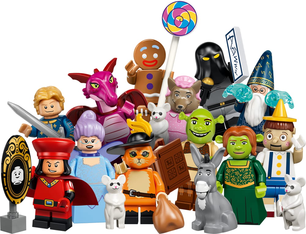 LEGO Minifigures set 71053 Shrek Series, 7 pieces, LEGO product photograph