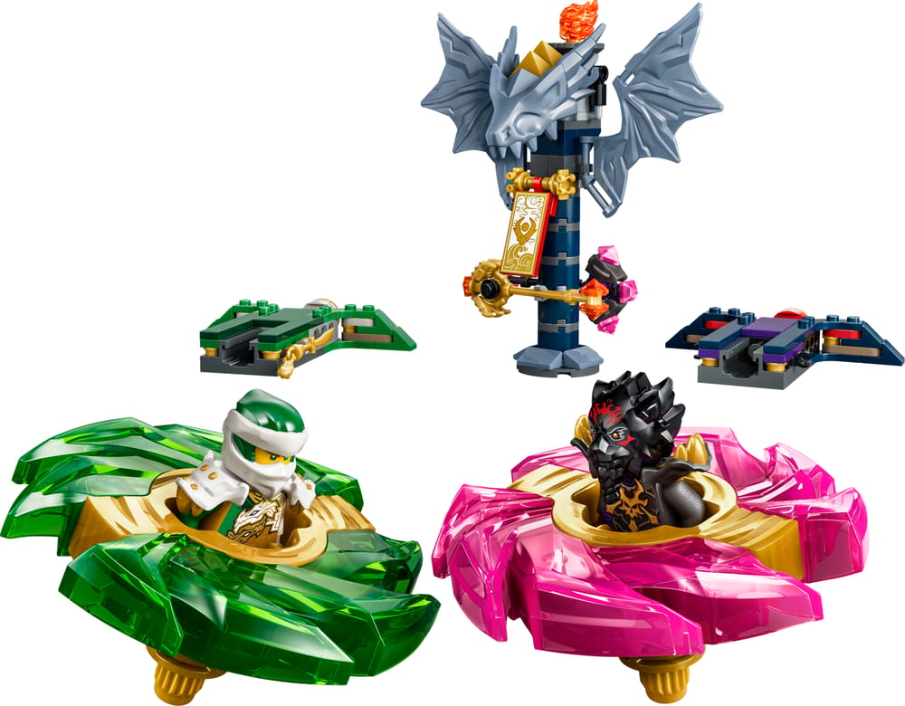 LEGO NINJAGO set 71875 Lloyd vs. Ras Spinner Battle, 153 pieces, LEGO product photograph