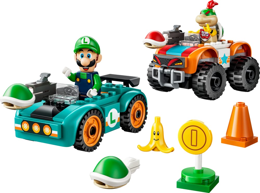 LEGO Super Mario set 72056 Luigi & Bowser Jr.'s Race, 104 pieces, LEGO product photograph