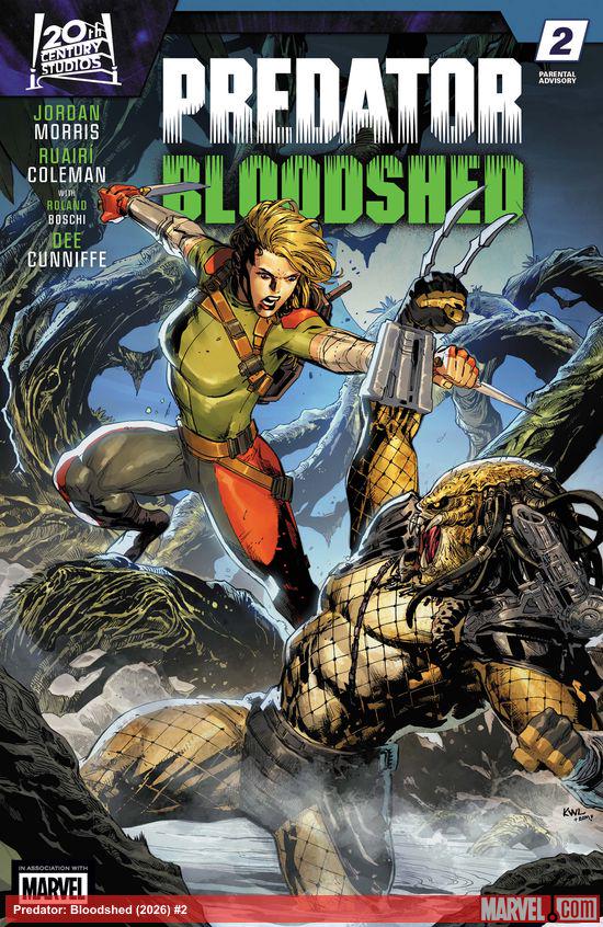Cover of Predator: Bloodshed #2, published by Marvel