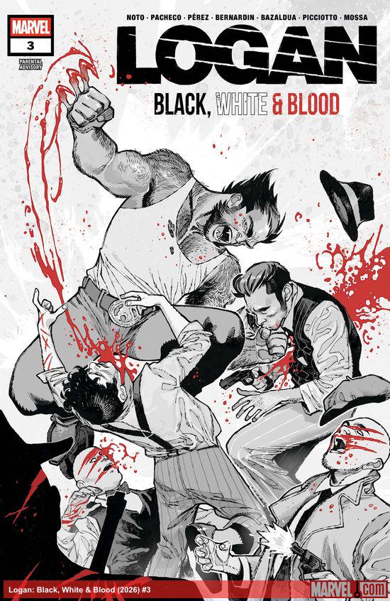 Cover of Logan: Black, White & Blood #3, published by Marvel