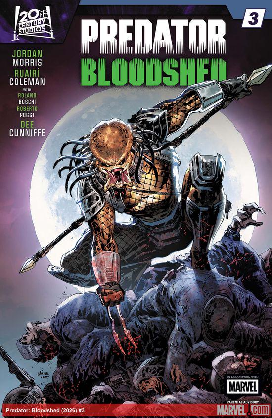 Cover of Predator: Bloodshed #3, published by Marvel