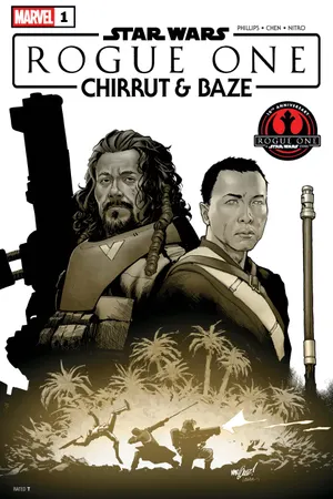 Cover of Star Wars: Rogue One - Chirrut and Baze #1, published by Marvel