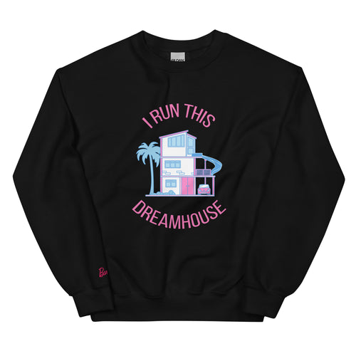 Barbie I Run This Dreamhouse Black Sweatshirt, Mattel Creations product photograph