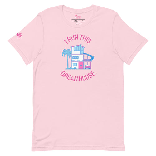 Barbie I Run This Dreamhouse Pink T-Shirt, Mattel Creations product photograph