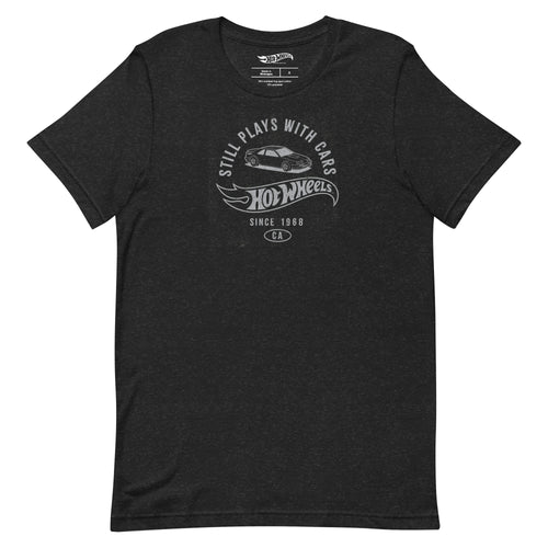 Hot Wheels Still Plays with Hot Wheels Cars Black T-Shirt, Mattel Creations product photograph